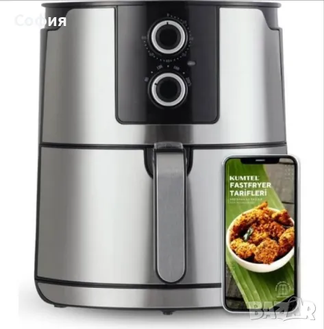 ФРИТЮРНИК С ГОРЕЩ ВЪЗДУХ /Air Fryer, снимка 2 - Фритюрници - 46852075