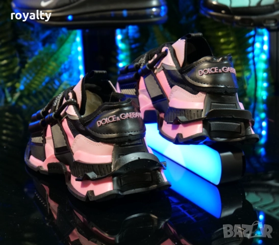 Сникърси-Dolce&Gabbana- Черно и Розово, снимка 3 - Маратонки - 51941362