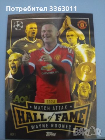 Wayne Rooney Hall Of Fame Match attax, снимка 1 - Колекции - 49103189