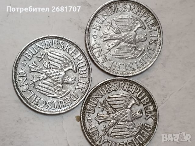 Монети 1 Дойче марка ФРГ , снимка 1 - Нумизматика и бонистика - 45903133