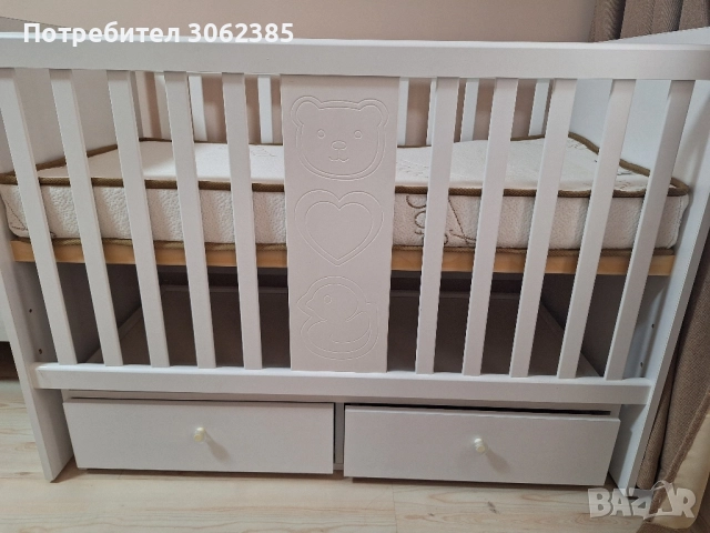 Продавам детска кошара, почти не е ползвана, с люлеещ се механизъм., снимка 2 - Кошарки - 51865288