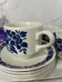 Реколта от 1970 г. на Broadhurst „Garland“ дуо от чаша, чинийка за чай / Broadhurst Ironstone / син, снимка 4