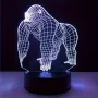 Холограмна 3D LED лампа Горила-дистанционно управление 16 цвята+други режими на управление, снимка 5