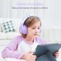 PHNIXGAM Bluetooth слушалки с котешки уши за деца, безжичен и кабелен режим с микрофон, RGB LED, снимка 2
