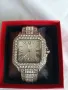 Уникален Часовник Cartier Картие All Diamonds Crystals Copy Унисекс Мъжки дамски Римски цифри , снимка 17