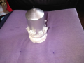 Декоративна свещ дебела с панделка Н-103мм и фи 65мм нова, снимка 1