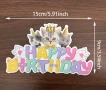 Коте Котка Happy Birthday картонен топер 15 бр топери украса декор парти рожден ден торта мъфини, снимка 3