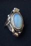 Антика / Сребърен пръстен с Лунен камък проба 925 , снимка 1 - Пръстени - 45261556