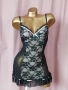 Hunkemoller 75 D Черна дантелена рокля/ нощница/, снимка 2
