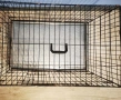 транспортна клетка метална сгъваема 90x57x65см за куче, стационар, снимка 4
