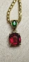 "Тайнствен Пламък“ – авторски медальон с редки натурални гранати! Нов!, снимка 9