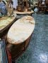 Прекрасна антикварна белгийска бронзова маса с оникс , снимка 3