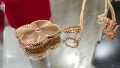 Van Cleef & Arpels VCA Rose Gold Magic Clear Long Vintage Alhambra Clover Дамско Колие, снимка 6