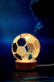 LED Светеща кристална топка/лампа, 3D сензорна - Футболна топка
