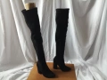 №36 Елегантни дамски ботуши над коляното; с ток; имитация на велур, снимка 5