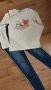 Блузка и дънки за момиче , снимка 1 - Детски Блузи и туники - 45265232