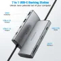 RSHTECH 10Gbps USB C хъб, 7-в-1 USB C многопортов адаптер с 4K HDMI, USB-A 3.2, 2 USB-C 3.2, снимка 7