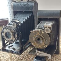 Три стари мехови фото камери-две Кодак и една огромна немска фото камера "COMPUR"фото апарат, снимка 13 - Антикварни и старинни предмети - 45560153
