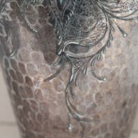 Посребрена кована ваза, снимка 3 - Антикварни и старинни предмети - 45861271