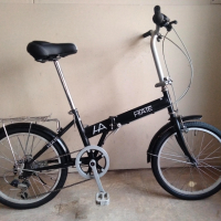 Сгъваем велосипед Hiate 20" (черен), снимка 1 - Велосипеди - 45053988