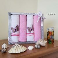 Подаръчни комплекти памучни кърпи за дома, снимка 10 - Хавлиени кърпи - 45606036