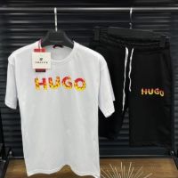 Мъжки екип Hugo Boss Реплика ААА+ бяло , снимка 1 - Спортни дрехи, екипи - 46116130