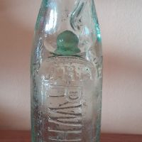 Старо стъклено шише с топче, снимка 1 - Колекции - 45535747
