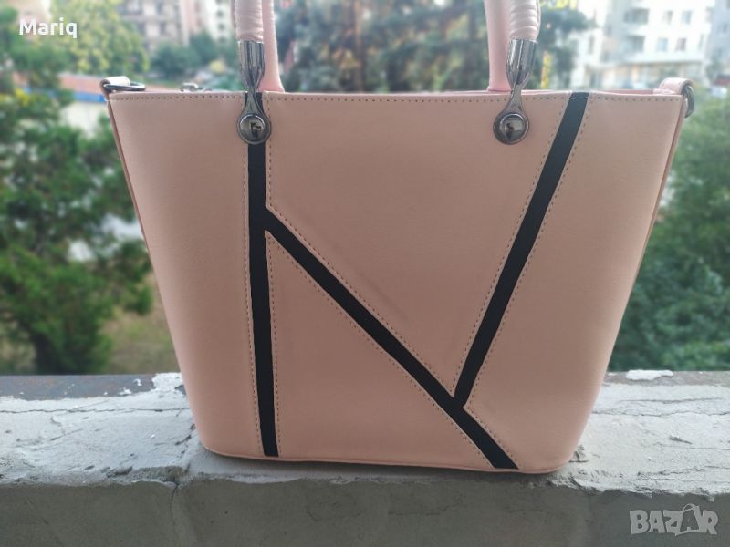 Нова кожена чанта розова чанта подарък, снимка 1