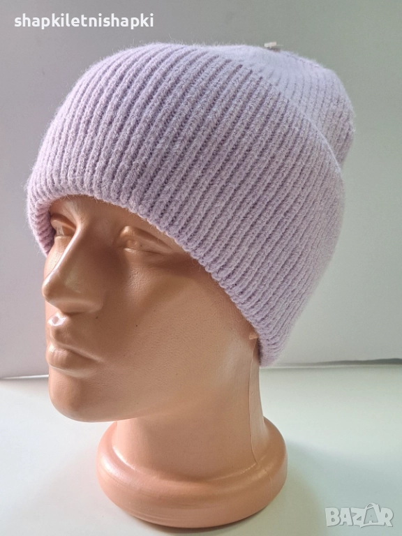 341 Дамска плетена шапка,ангора-бутикова, снимка 1