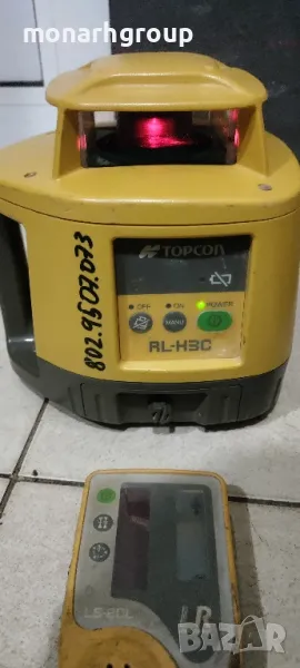 Ротационен лазерен нивелир Topcon RL-H3C+Алуминиева телескопична лата 5м, снимка 1