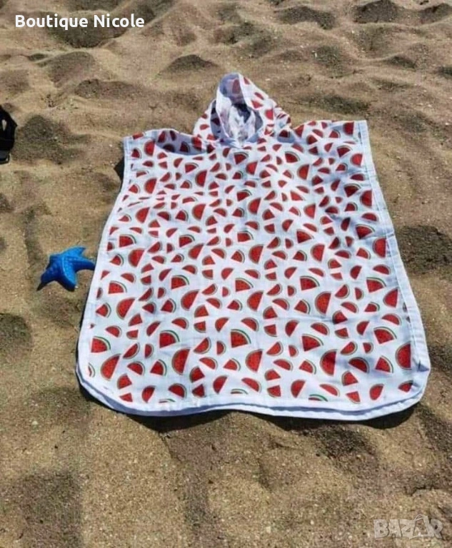 Пончо за плаж от муселин , снимка 1