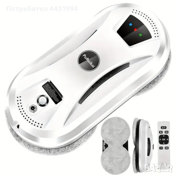 Интелигентен напълно автоматичен робот за почистване на стъкла с дистанционно управление., снимка 1