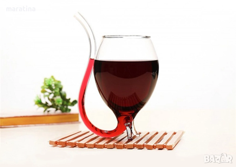 Чаша за Вино - Вампир 300ml боросиликатно стъкло Уникален подарък WSKB4, снимка 1