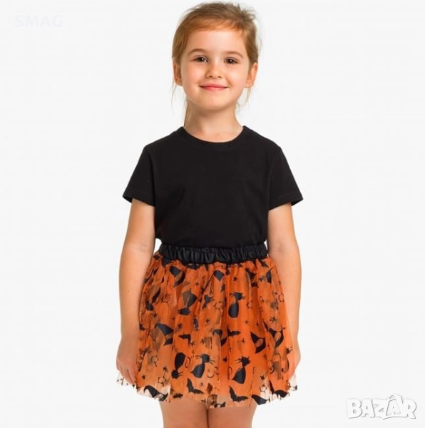 Halloween / Хелоуин пола ту-ту за момиче с мотиви на вещица_1255372, снимка 1