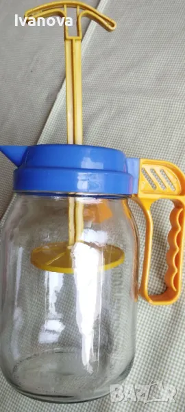 Кана стъклена за сокове , айрян и др., снимка 1