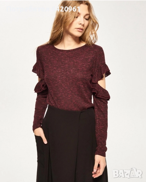 Дамска рипсена блуза, снимка 1