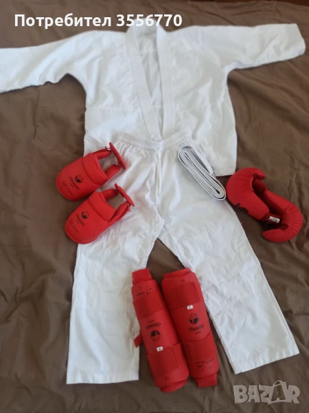 Кимоно, ръкавици и протектори за тибия и стъпала - таекуондо/ карате, снимка 1