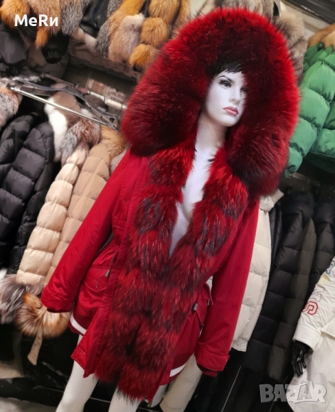 Парка с естествен косъм лисица , снимка 1