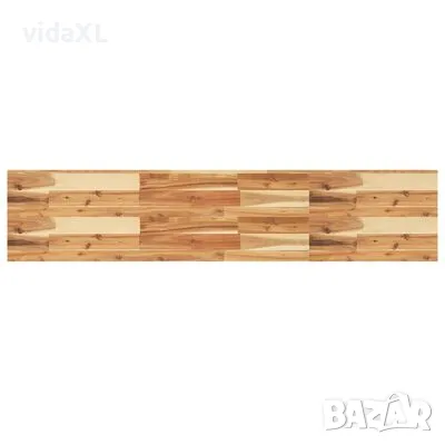 vidaXL Плаващ рафт, 120x30x4 см, маслен финиш, масивно дърво акация（SKU:3279619）, снимка 1