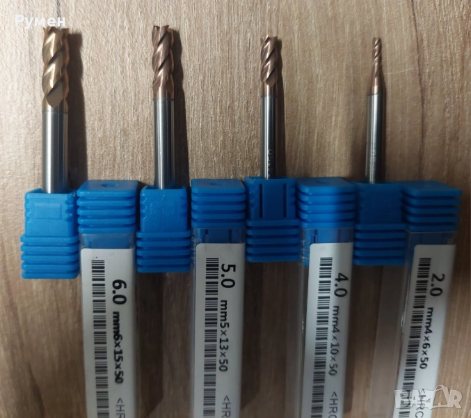 Нови Твърдосплавни фрези отф1мм до ф6мм, снимка 1