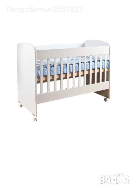 Продавам Бебешко Легло с Колела и Матрак 60X120СМ, снимка 1