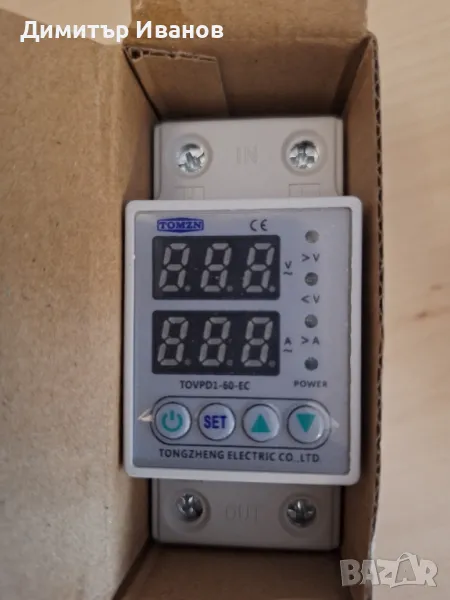 TOMZN Защита срещу пренапрежение и ниско напрежение - 63А монофазна, снимка 1