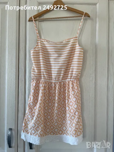 Рокля лятна бяло- оранжево HURLEY, снимка 1