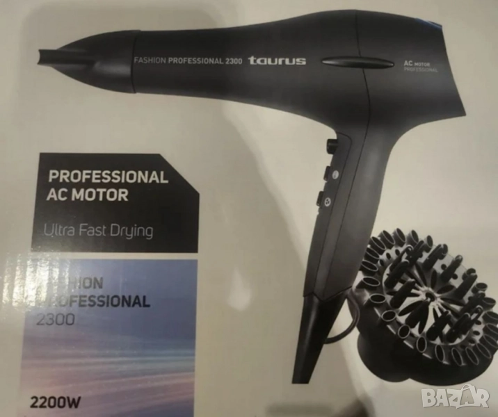 Сешоар TAURUS Fashion Professional 2300, 2200W, функция за студен въздух, 3 скорости, снимка 1
