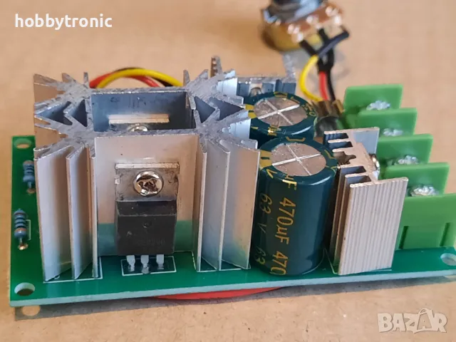 PWM регулатор 10-60V, 20A за мотори, лампи и др., снимка 4 - Друга електроника - 48452417