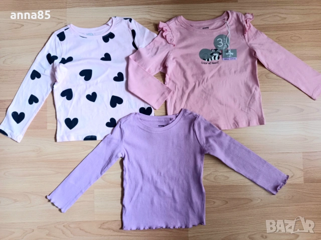 Лот 3 нови блузки р-р 104см.