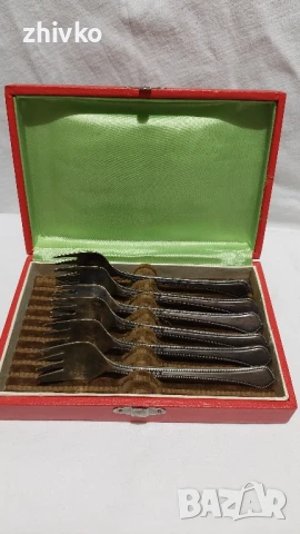 Сребърни десернти вилици ( дълбоко посребрени), снимка 6 - Нумизматика и бонистика - 50624122