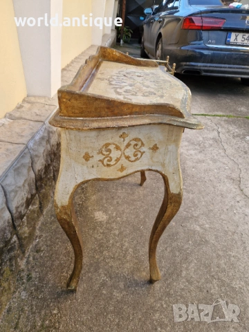 Рядка антикварна италианска флорентиска дървена конзола , снимка 7 - Антикварни и старинни предмети - 53757430