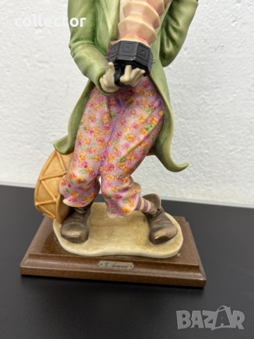 Статуетка на клоун Джузепе Армани с акордеон. №7413, снимка 3 - Колекции - 51910997