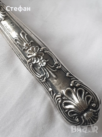 Лопатка със сребърна дръжка , снимка 5 - Антикварни и старинни предмети - 51967839